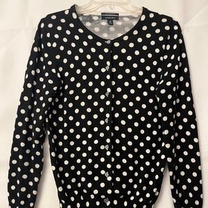 Lands End Classic Button Down Sweater XS Women 100% Supima Cotton